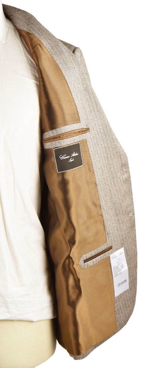CESARE ATTOLINI Brown Wool Cashmere Suit