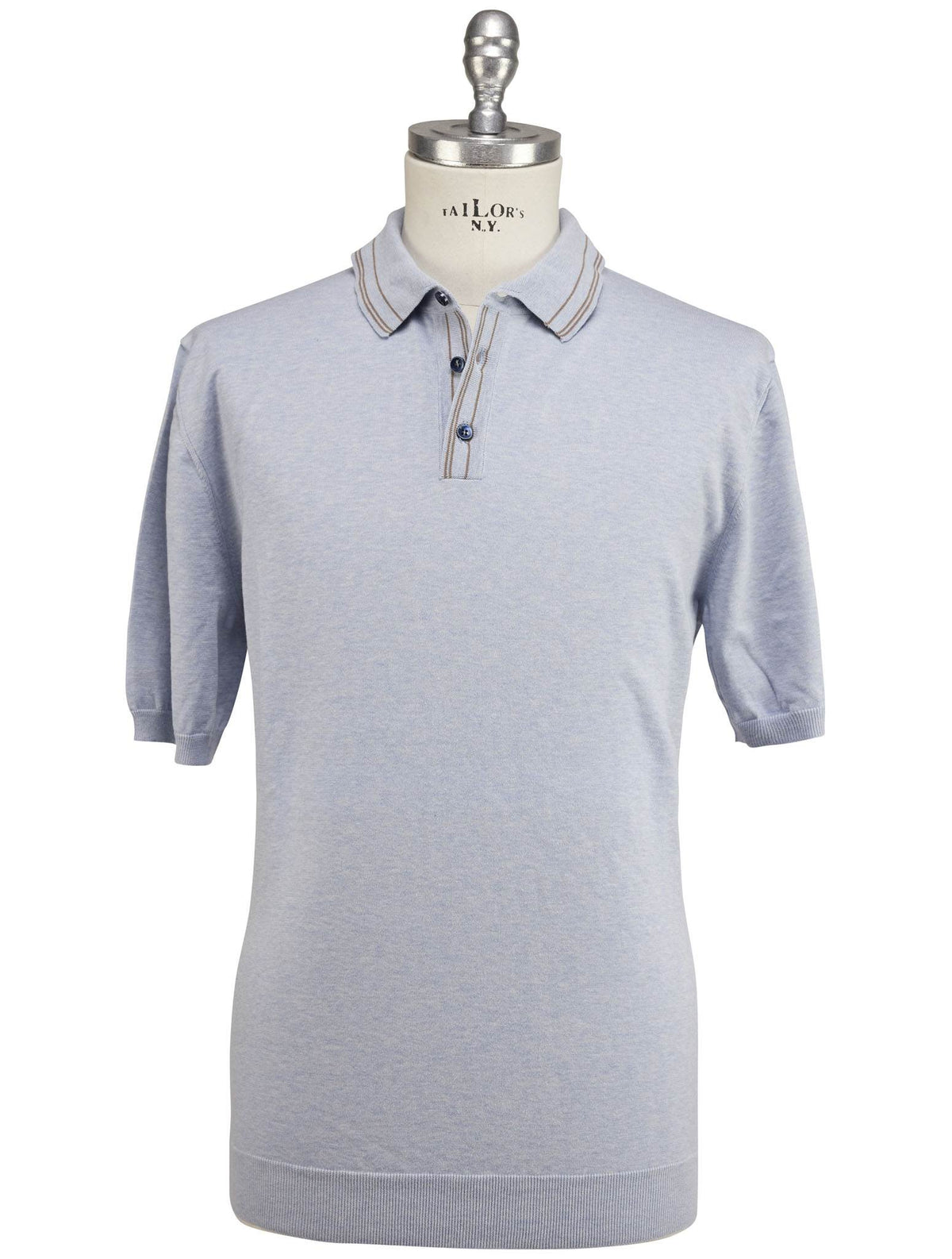 Luigi Borrelli Luigi Borrelli Blue Cotton Polo Blue 000