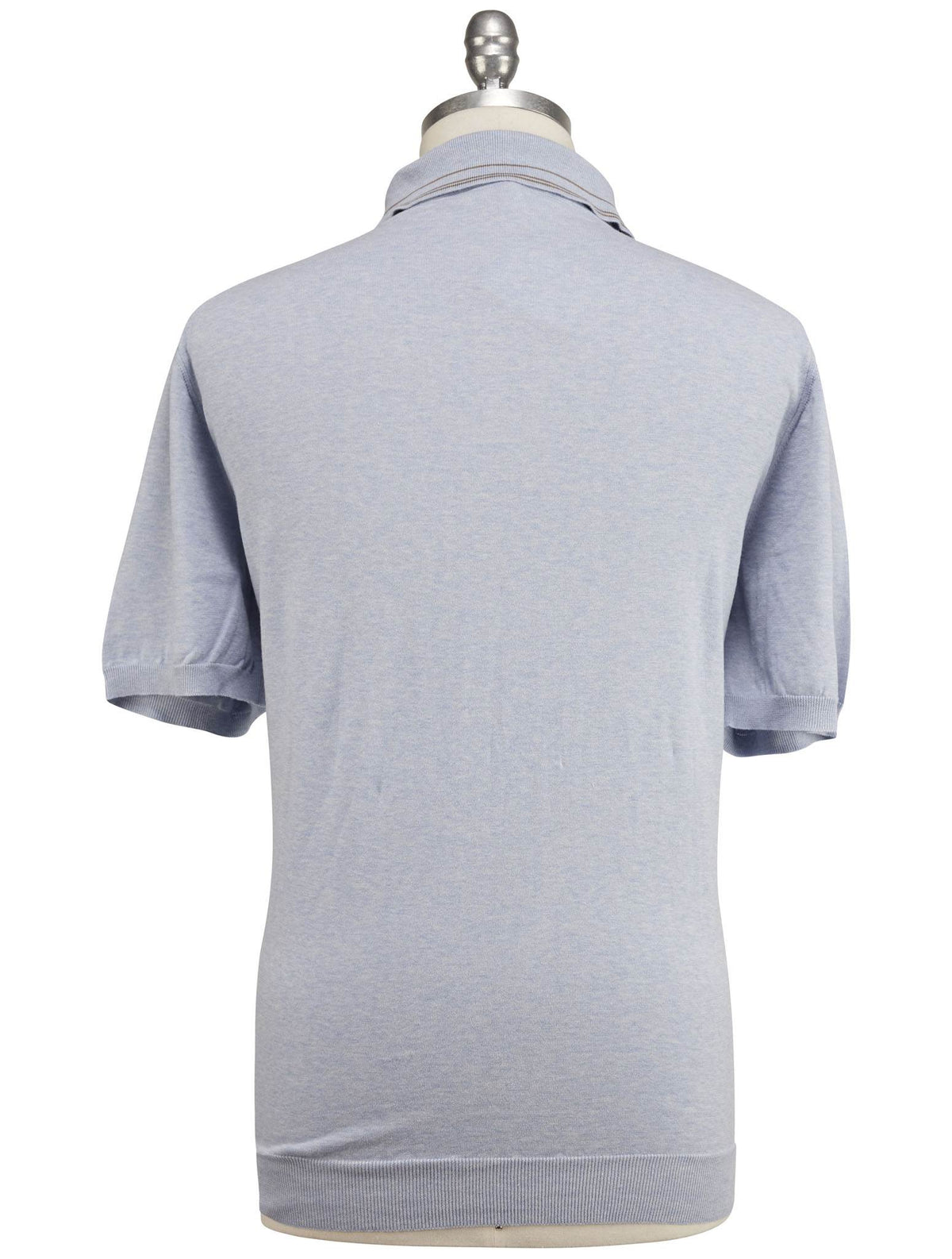 Luigi Borrelli Blue Cotton Polo