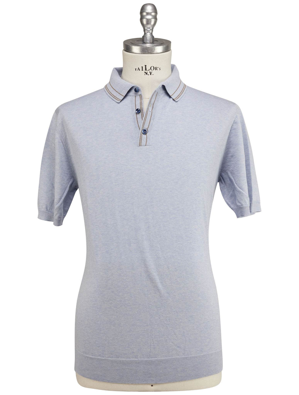 Luigi Borrelli Luigi Borrelli Light Blue Cotton Polo Light Blue 000