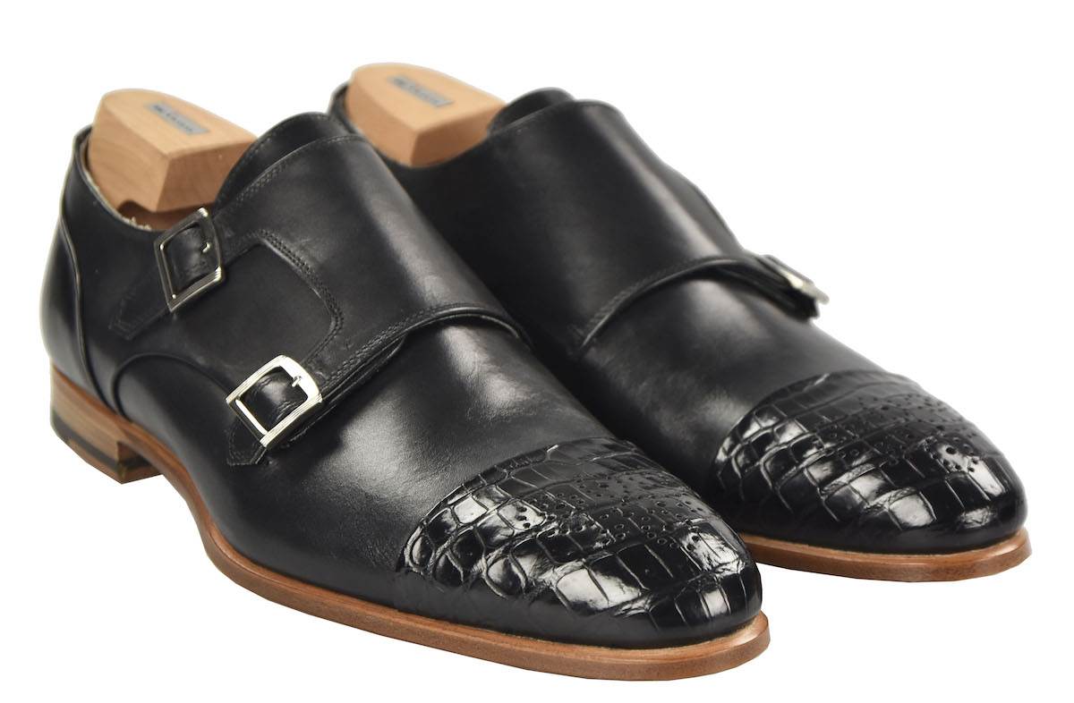 Kiton KITON Blue Leather Crocodile Shoes Blue 000
