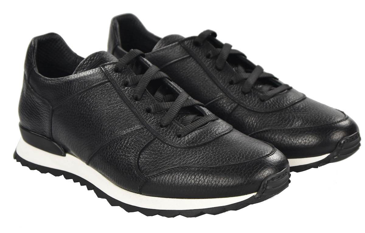 Kiton KITON Black Leather Shoes Black 000