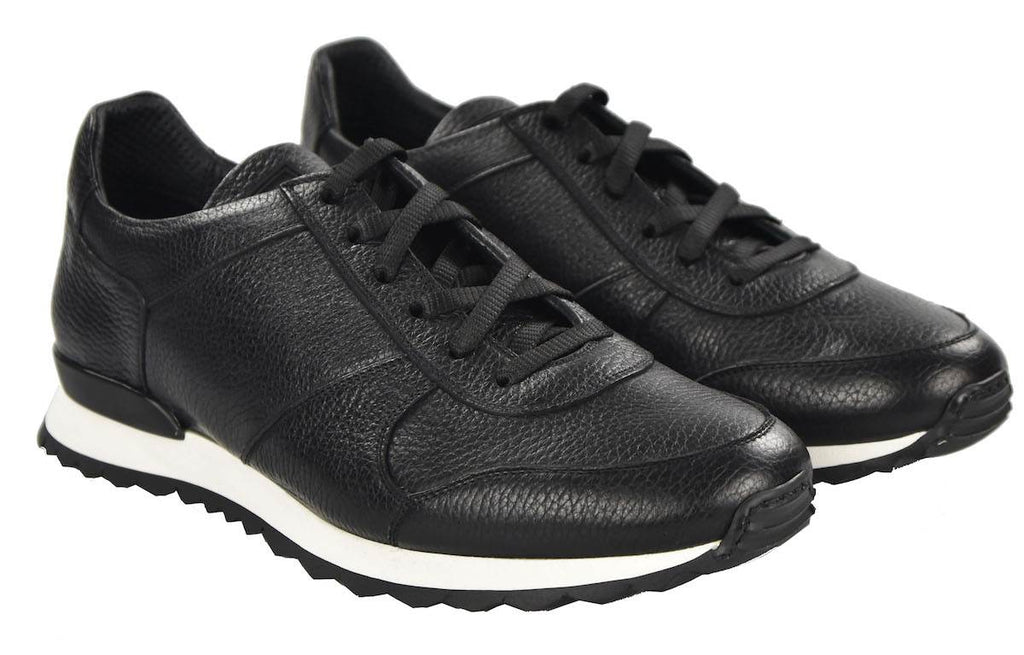 KITON Black Leather Shoes
