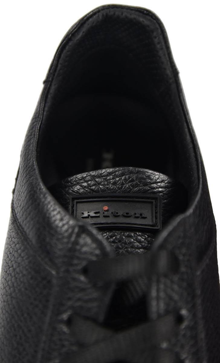 KITON Black Leather Shoes