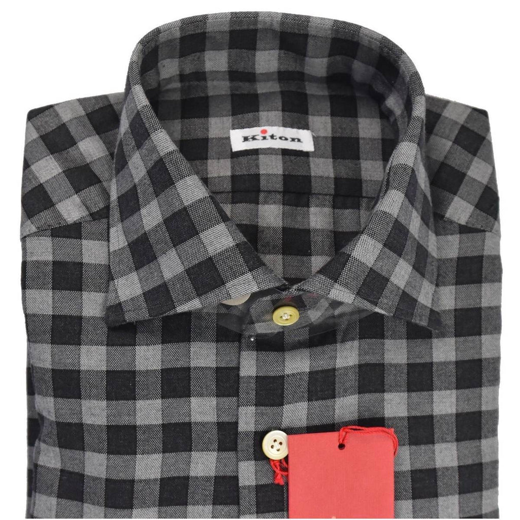 Kiton KITON Grey Cotton Shirt Gray 001