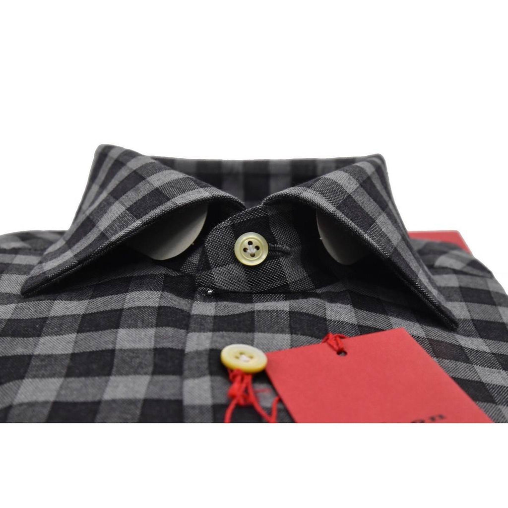 KITON Grey Cotton Shirt