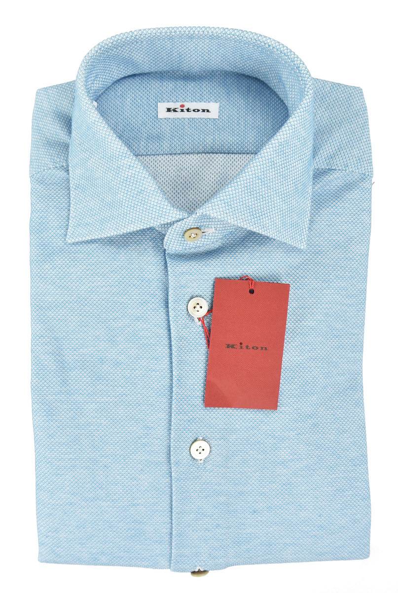Kiton KITON Light Blue Cotton Shirt Light Blue 000