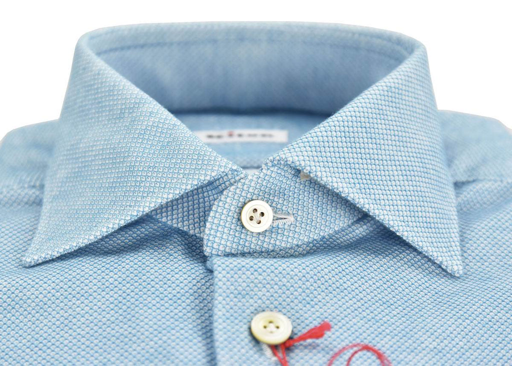 KITON Light Blue Cotton Shirt