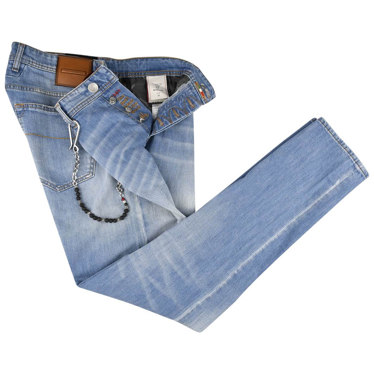 Sartoria Tramarossa Sartoria Tramarossa Blue Cotton Pl Ea Jeans Blue 001