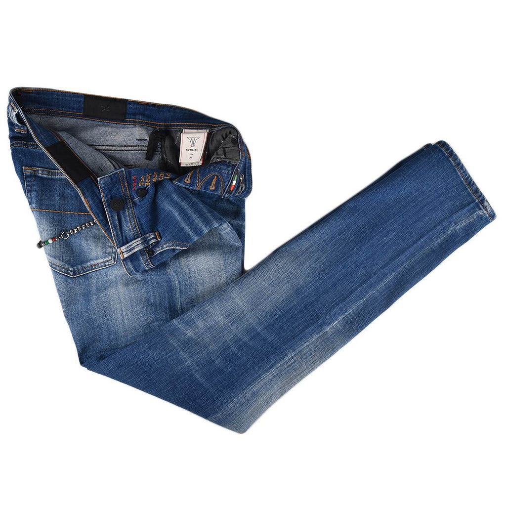 Sartoria Tramarossa Tramarossa Blue Cotton Ea Jeans Blue 001