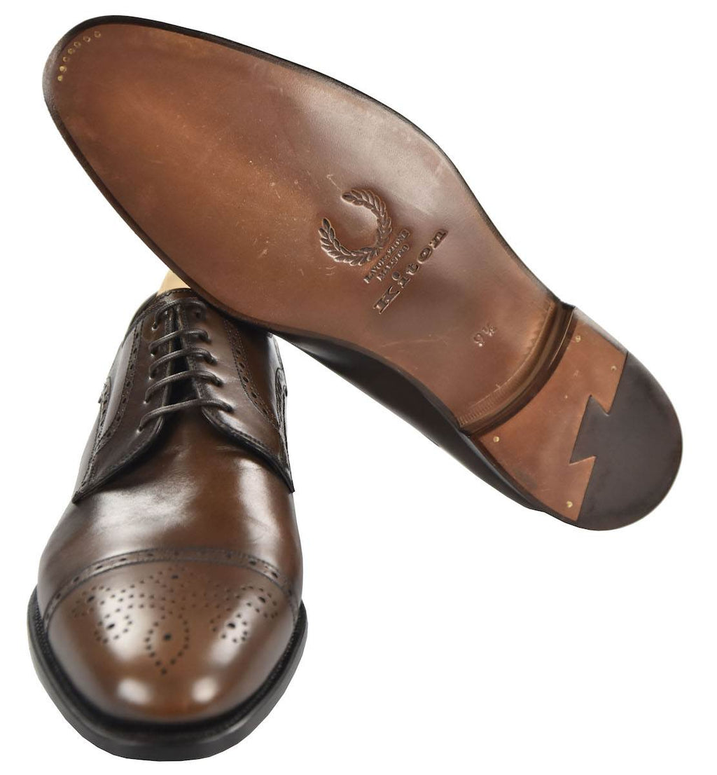 KITON Brown Leather Shoes