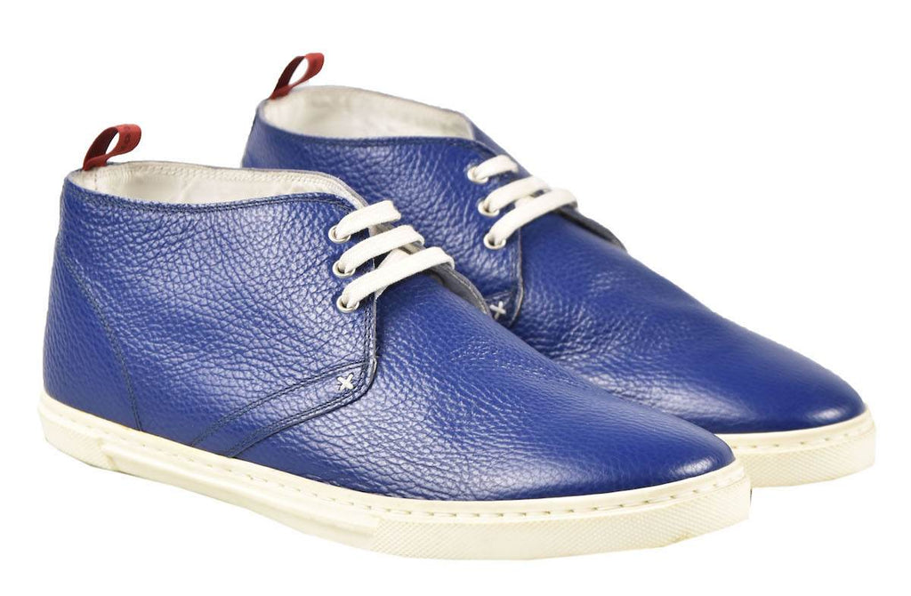 Kiton KITON Blue Leather Sneakers Blue 000