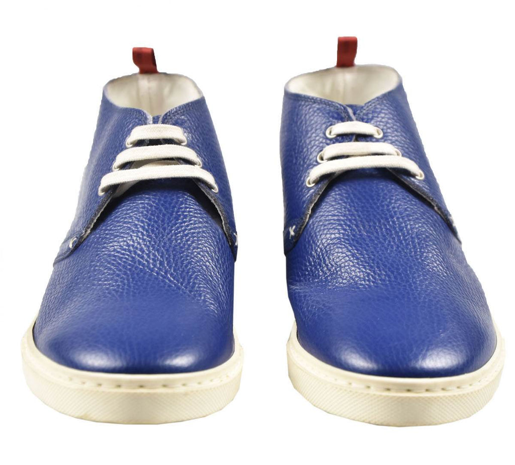 Kiton KITON Blue Leather Sneakers Blue 001