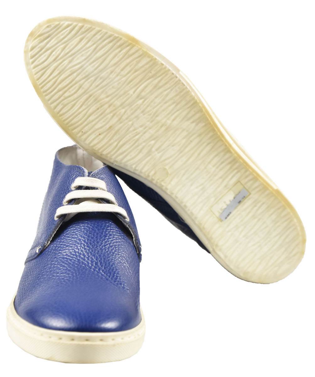 KITON Blue Leather Sneakers