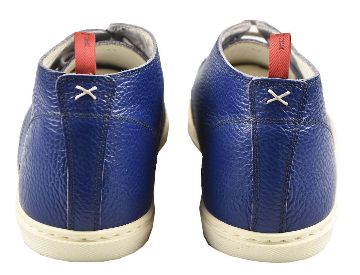 KITON Blue Leather Sneakers