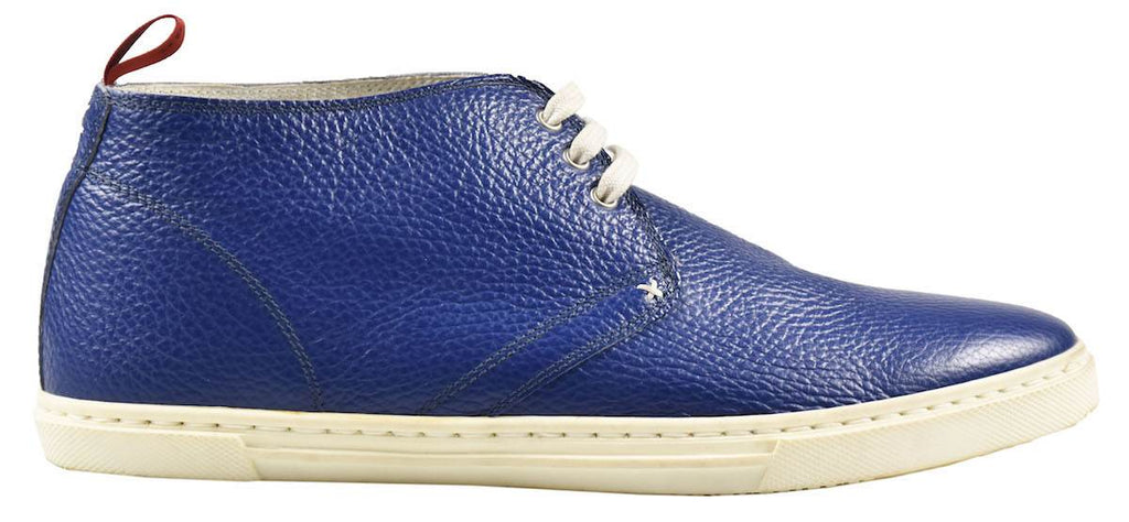 KITON Blue Leather Sneakers