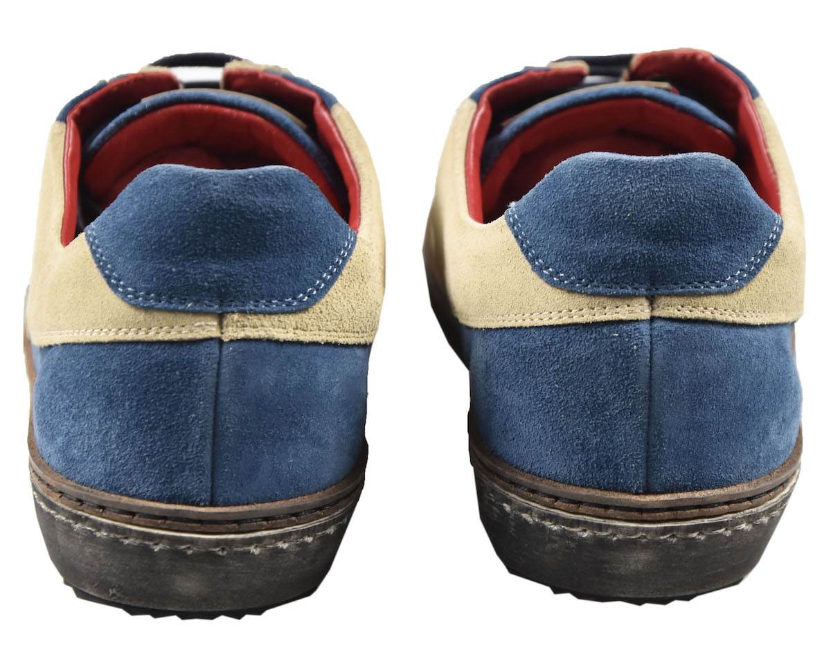 KITON Multicolor Leather Suede Sneakers