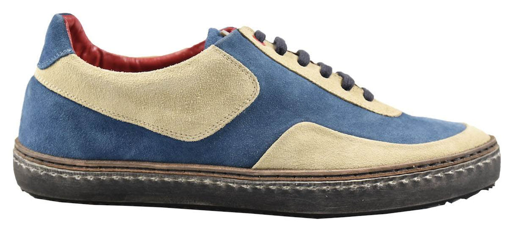 KITON Multicolor Leather Suede Sneakers