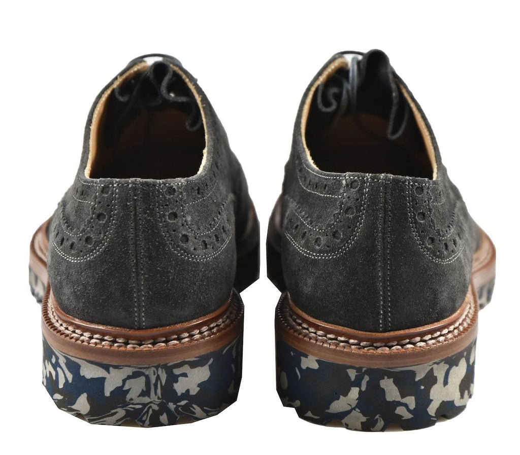KITON Gray Leather Suede Shoes