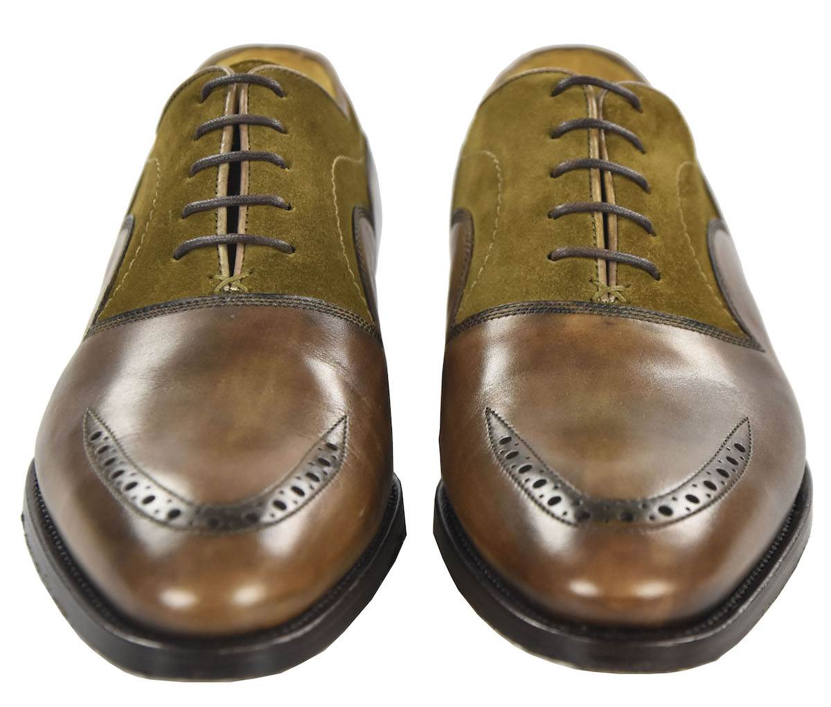 Kiton KITON Green Leather Dress Shoes Green 001