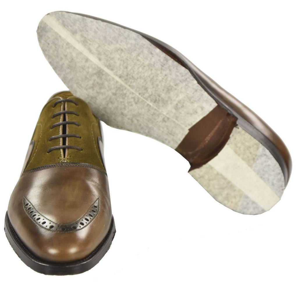 KITON Green Leather Dress Shoes