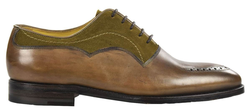 KITON Green Leather Dress Shoes