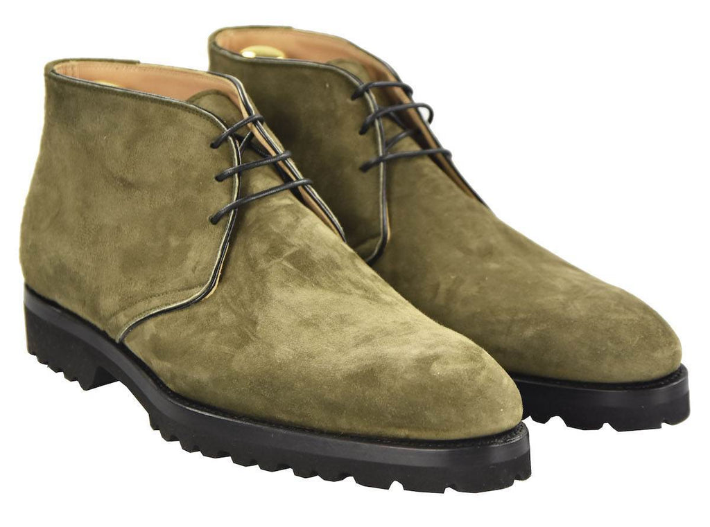 Kiton KITON Green Leather Suede Boots Green 000
