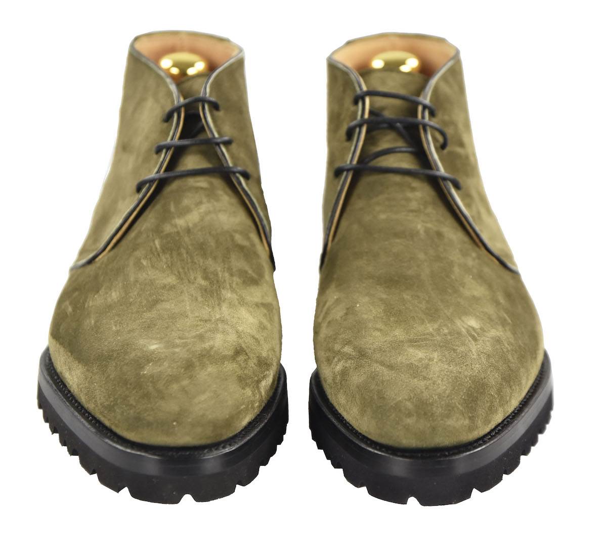 Kiton KITON Green Leather Suede Boots Green 001