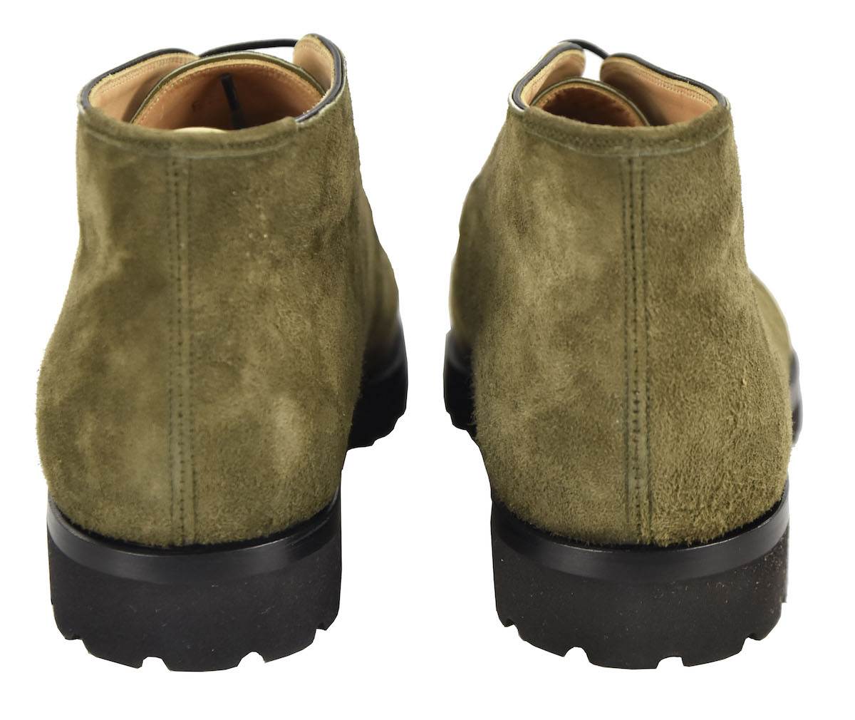 KITON Green Leather Suede Boots