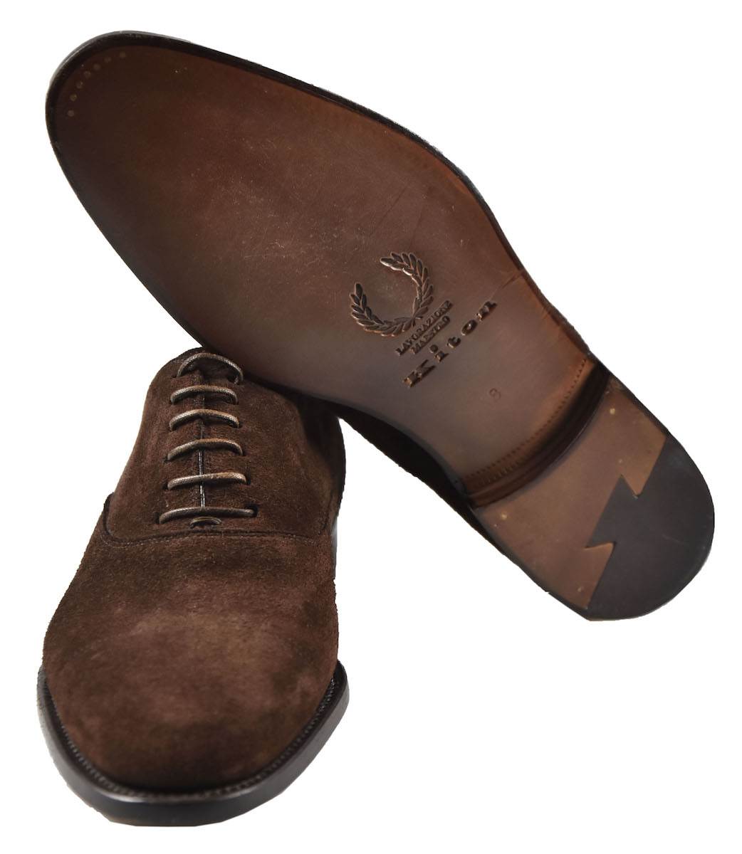KITON Brown Leather Suede Shoes