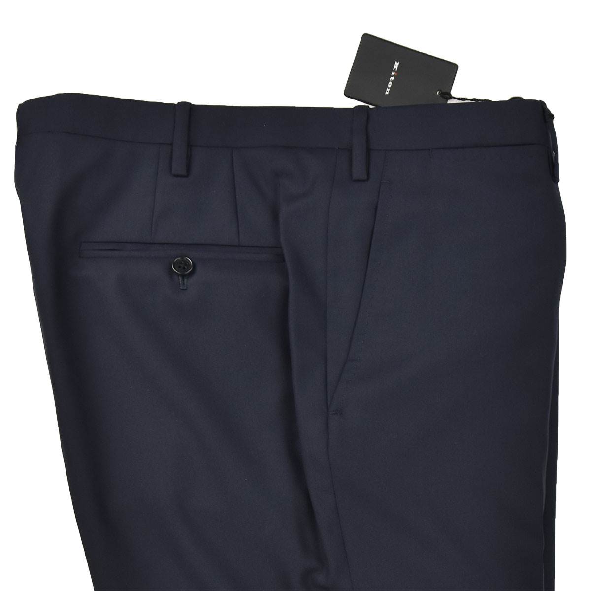 Kiton KITON Blue Wool Dress Pants Blue 001