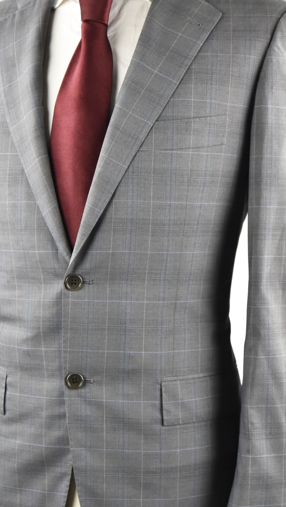 KITON Grey Wool 14 Micron Suit