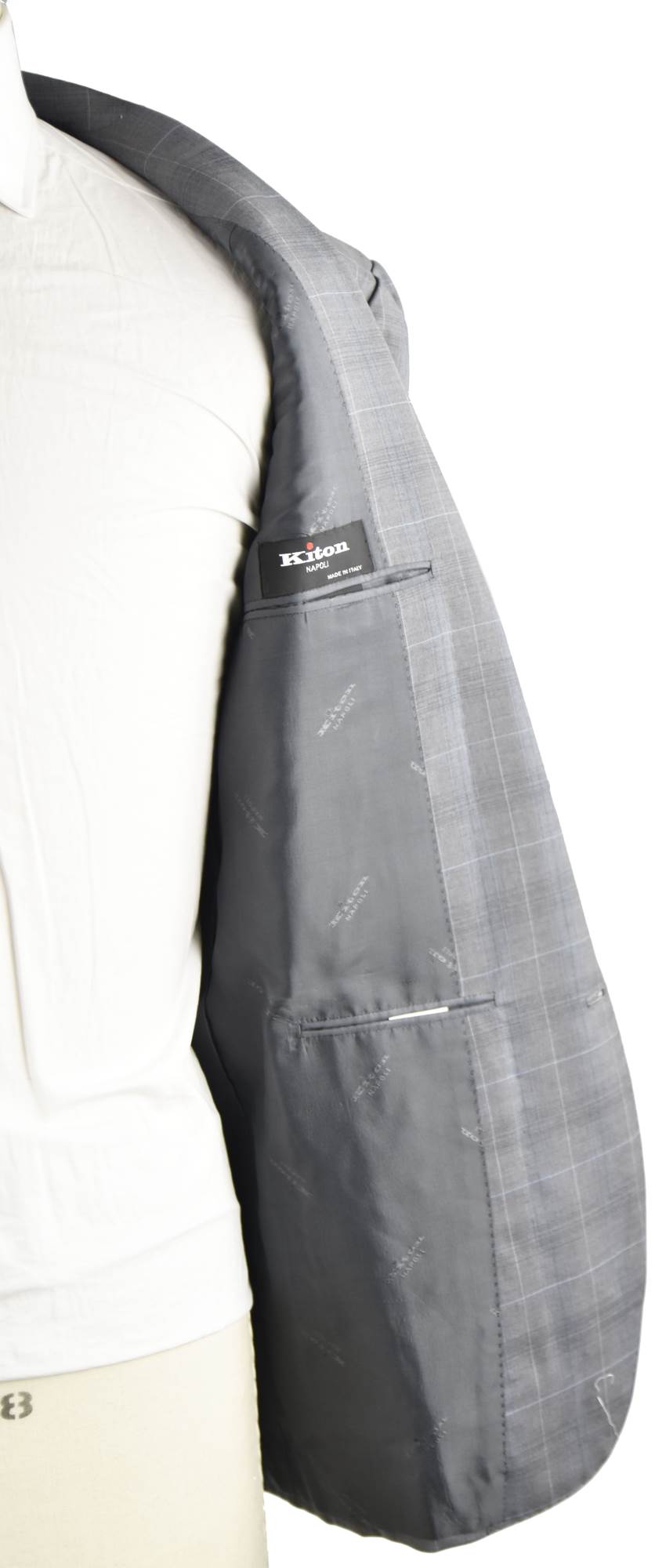 KITON Grey Wool 14 Micron Suit