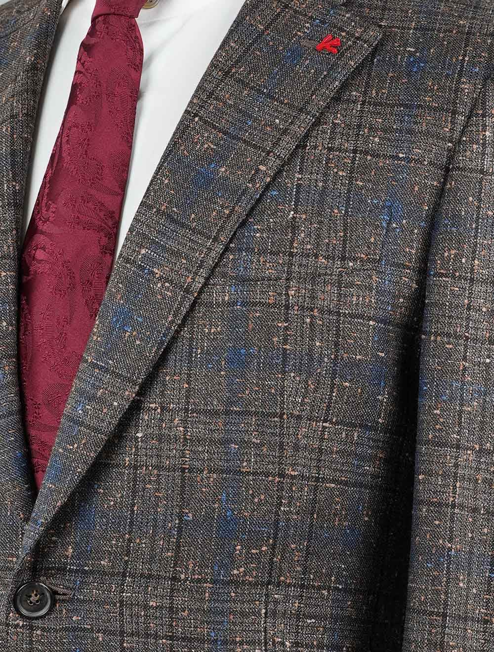 Isaia Multicolor Wool Pa Silk Linen Blazer
