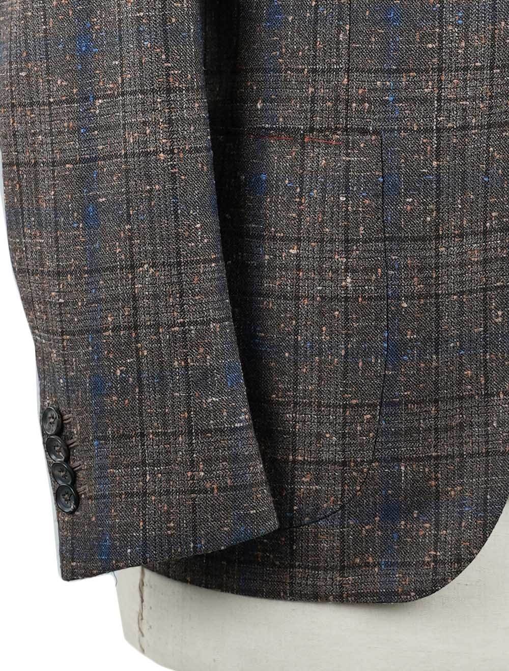 Isaia Multicolor Wool Pa Silk Linen Blazer