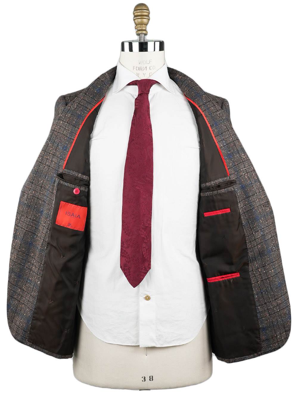 Isaia Multicolor Wool Pa Silk Linen Blazer