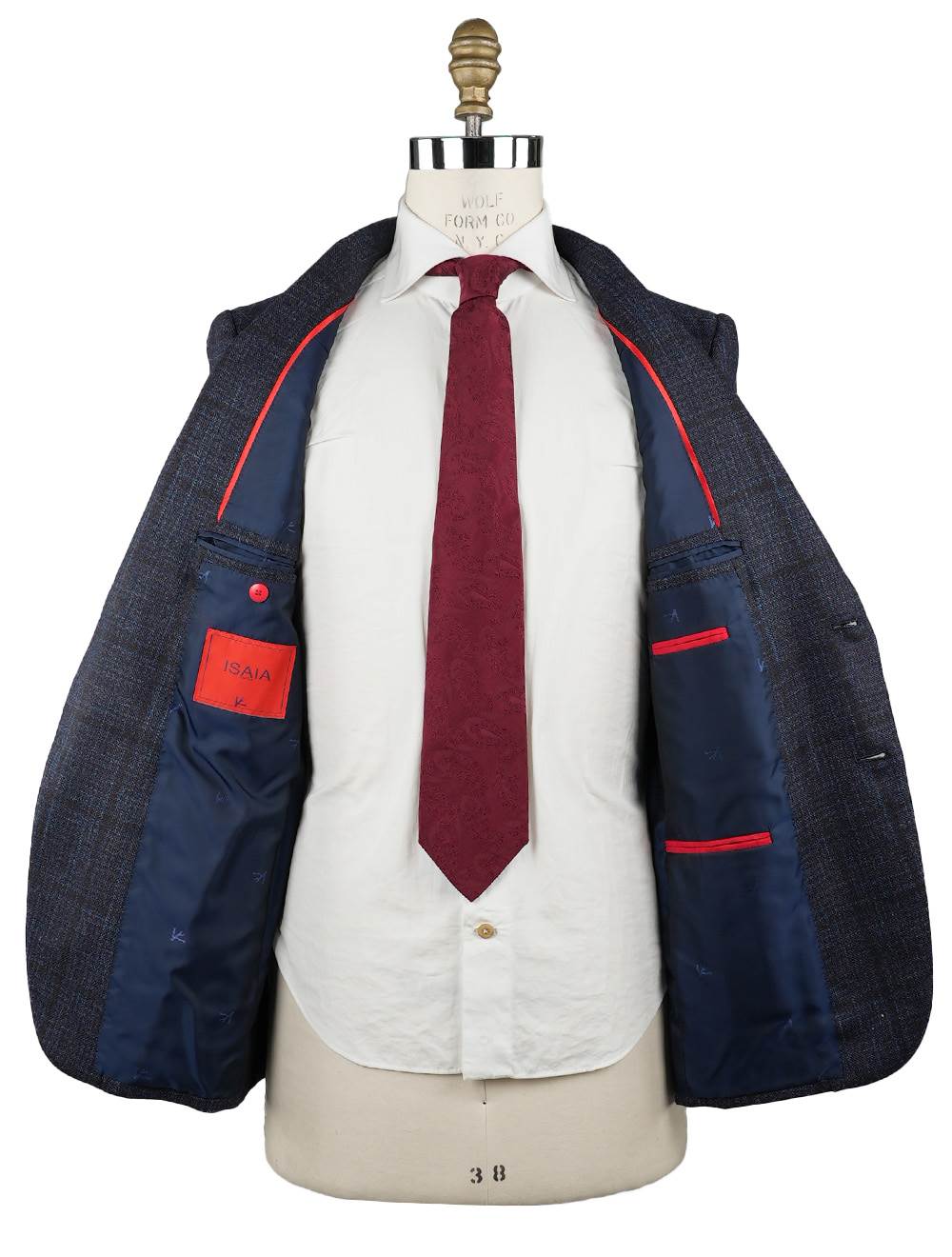 Isaia Multicolor Wool Silk Cashmere Blazer