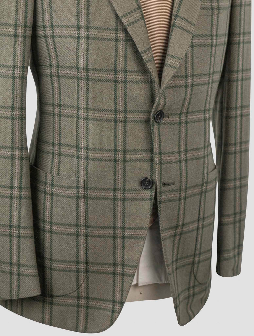 Isaia Green Cashmere Blazer