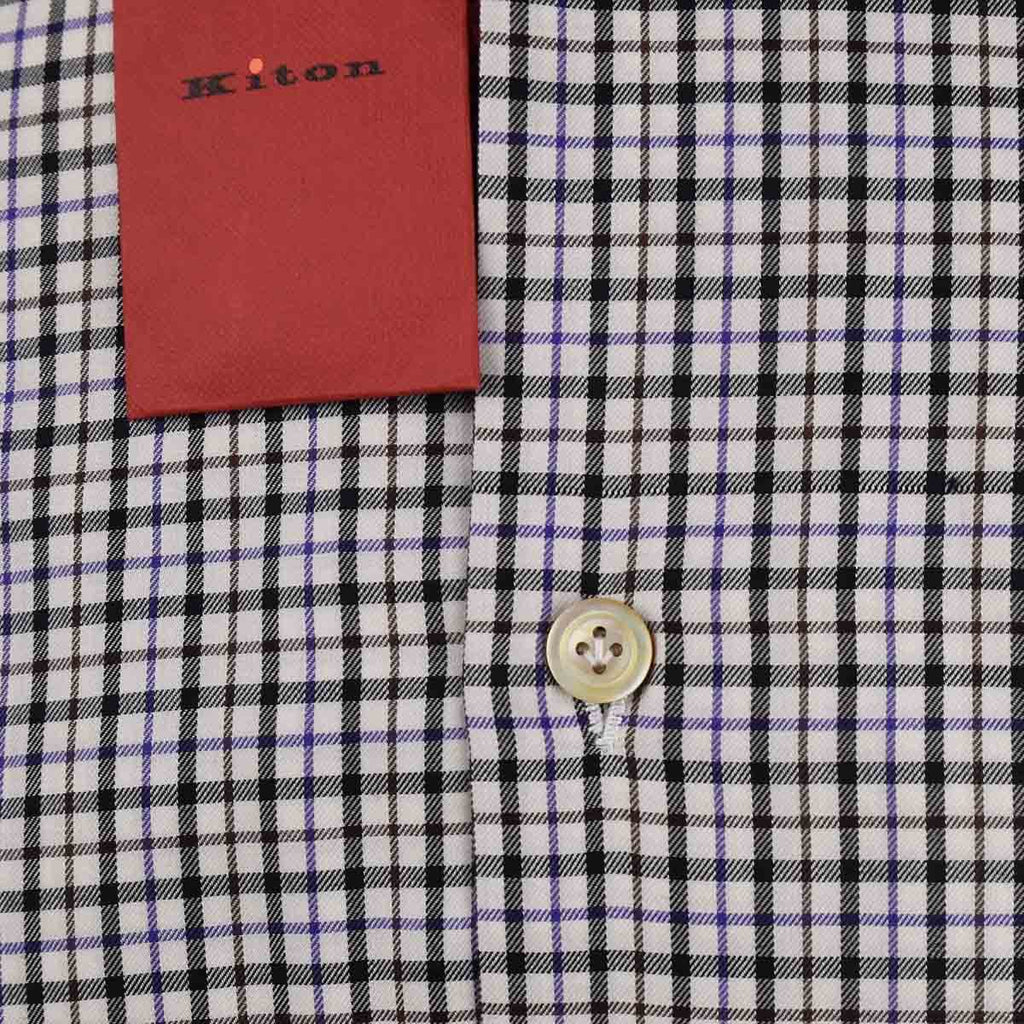 Kiton Multicolor Cotton Shirt