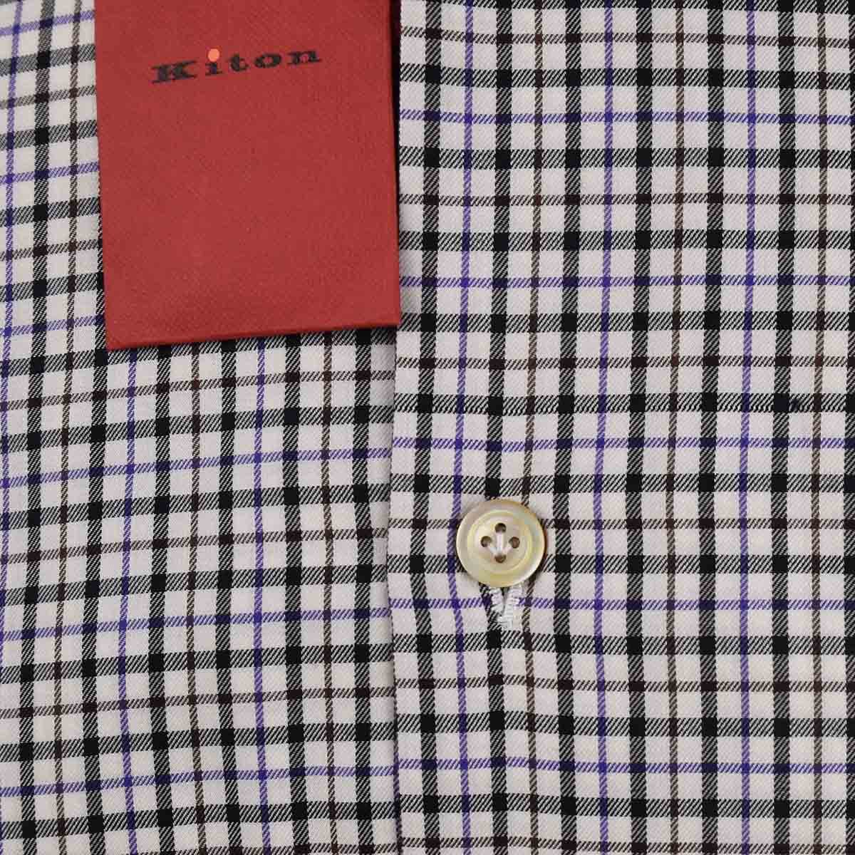 Kiton Multicolor Cotton Shirt