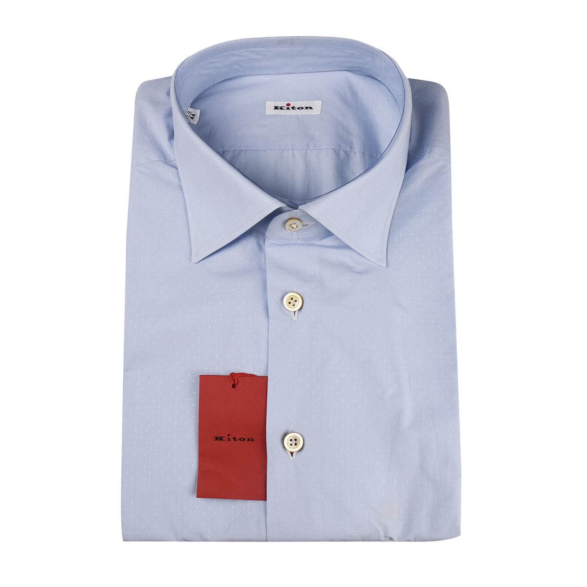 Kiton Kiton Light blue Cotton Shirt Light blue 000
