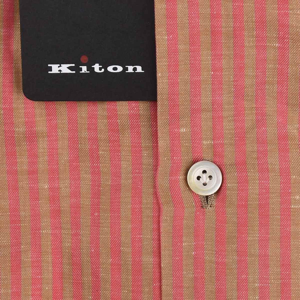 Kiton Multicolor Cotton Linen Shirt