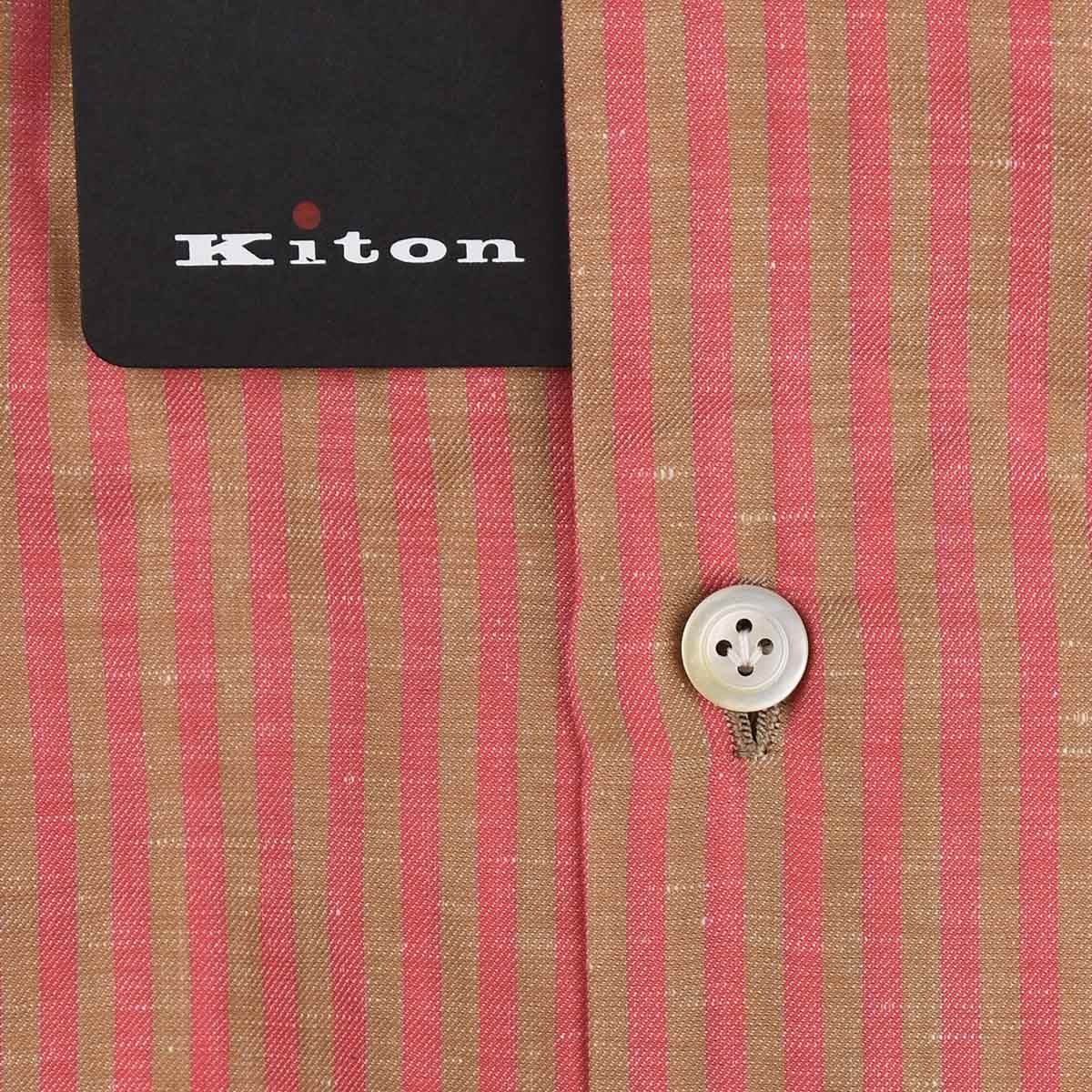 Kiton Multicolor Cotton Linen Shirt