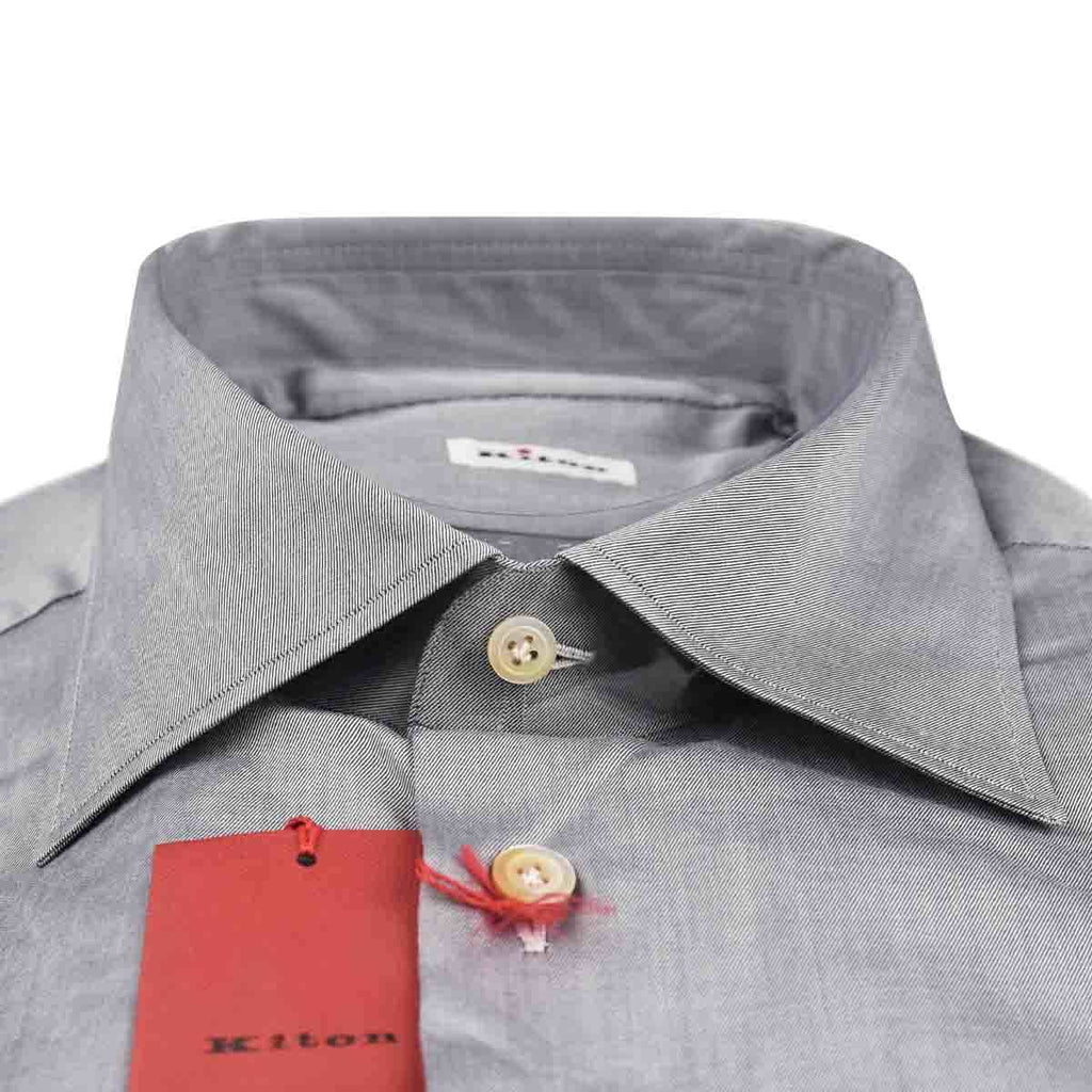 Kiton Kiton Gray Cotton Shirt Gray 001