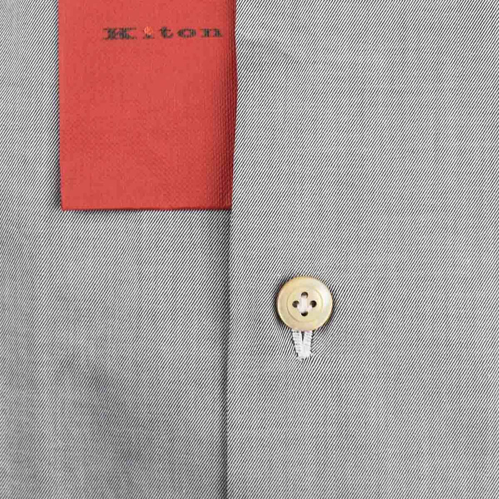 Kiton Gray Cotton Shirt