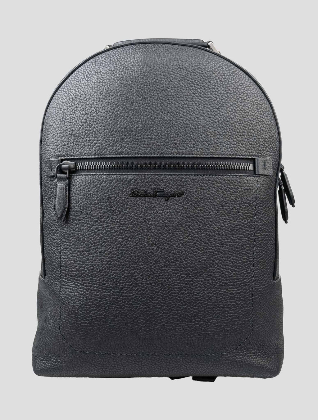 Ferragamo Black Leather Backpack Bag 1