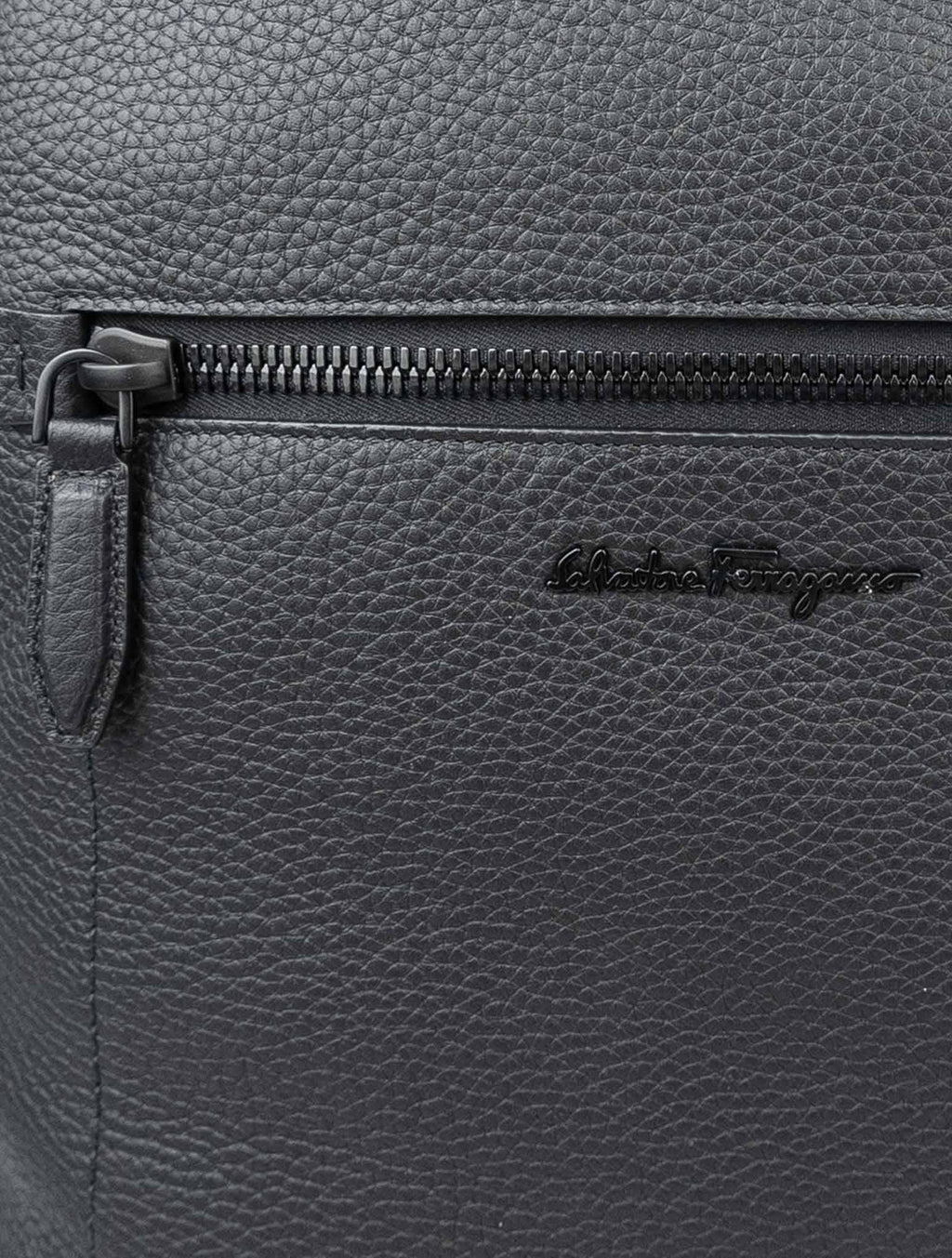 Ferragamo Black Leather Backpack Bag 3