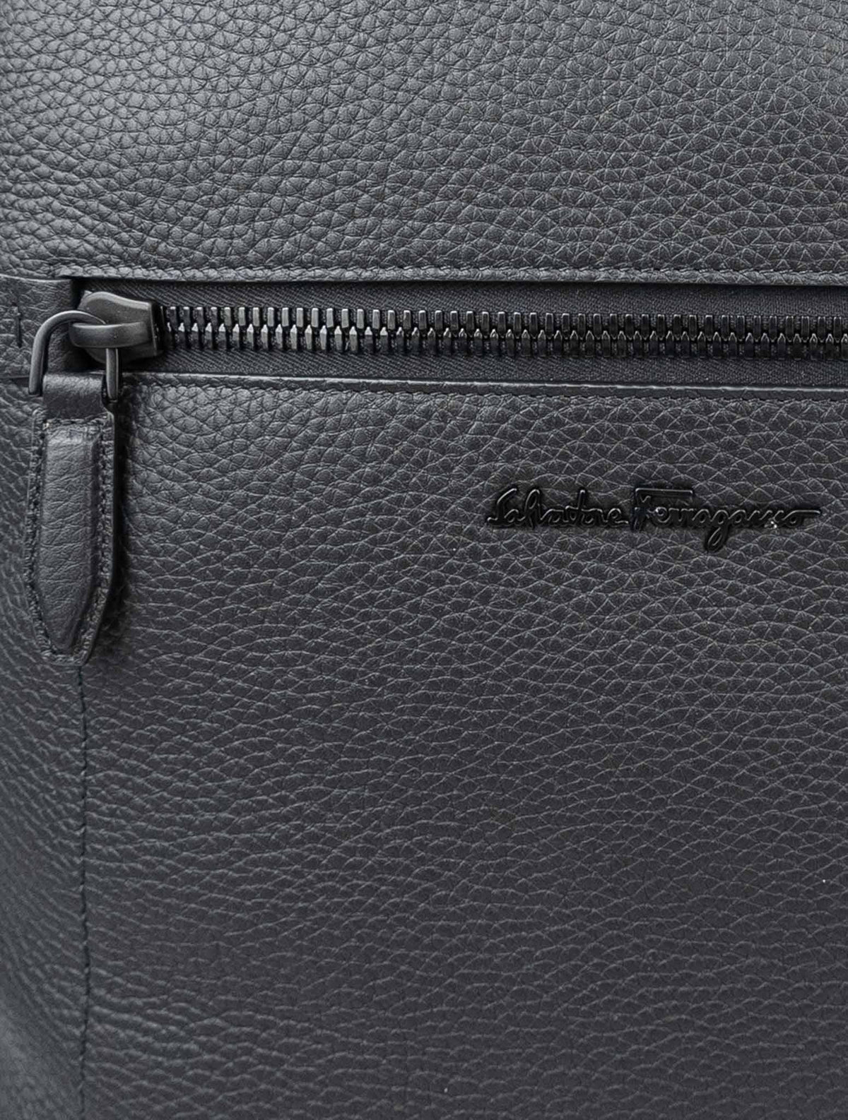 Ferragamo Black Leather Backpack Bag 3
