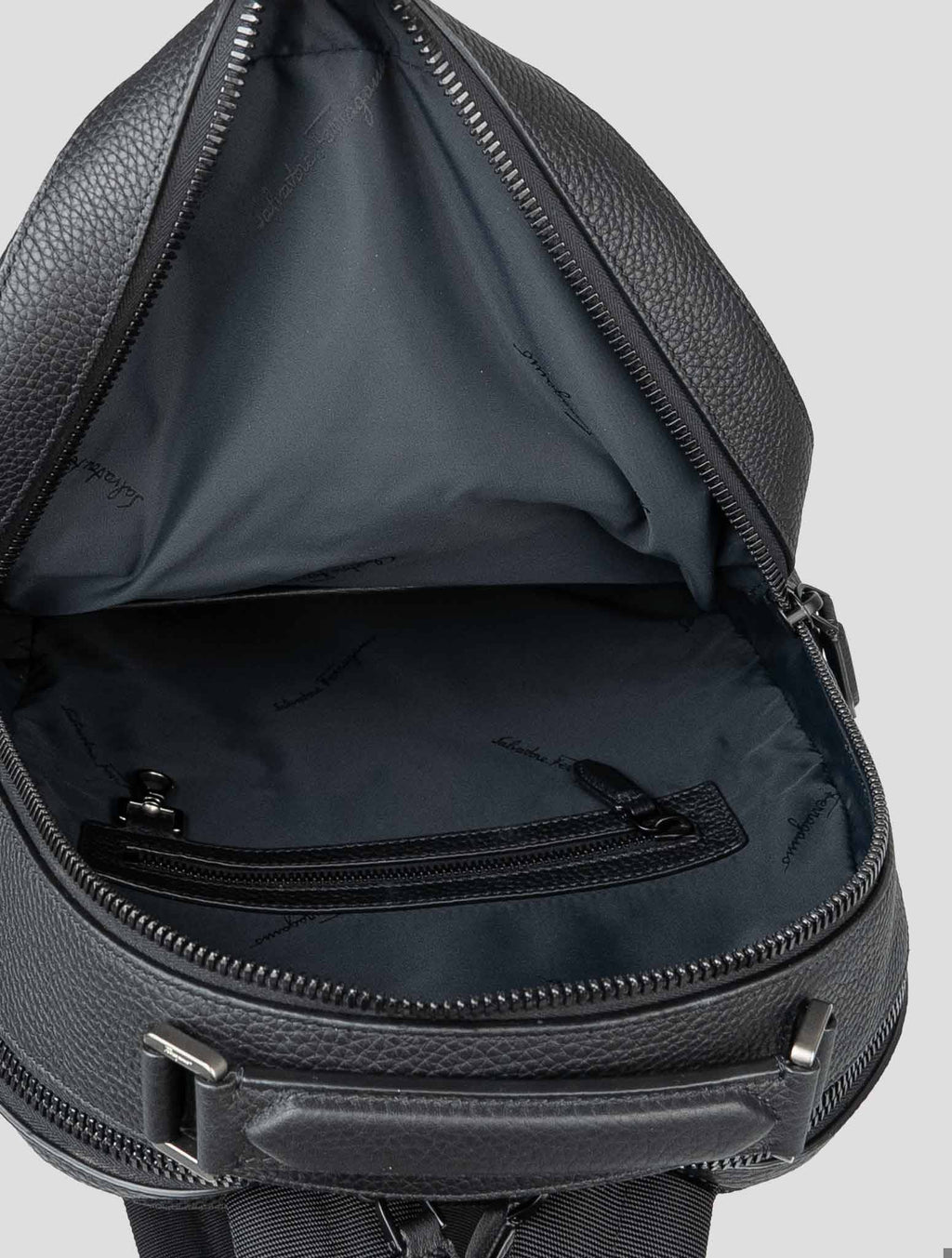 Ferragamo Black Leather Backpack Bag 4