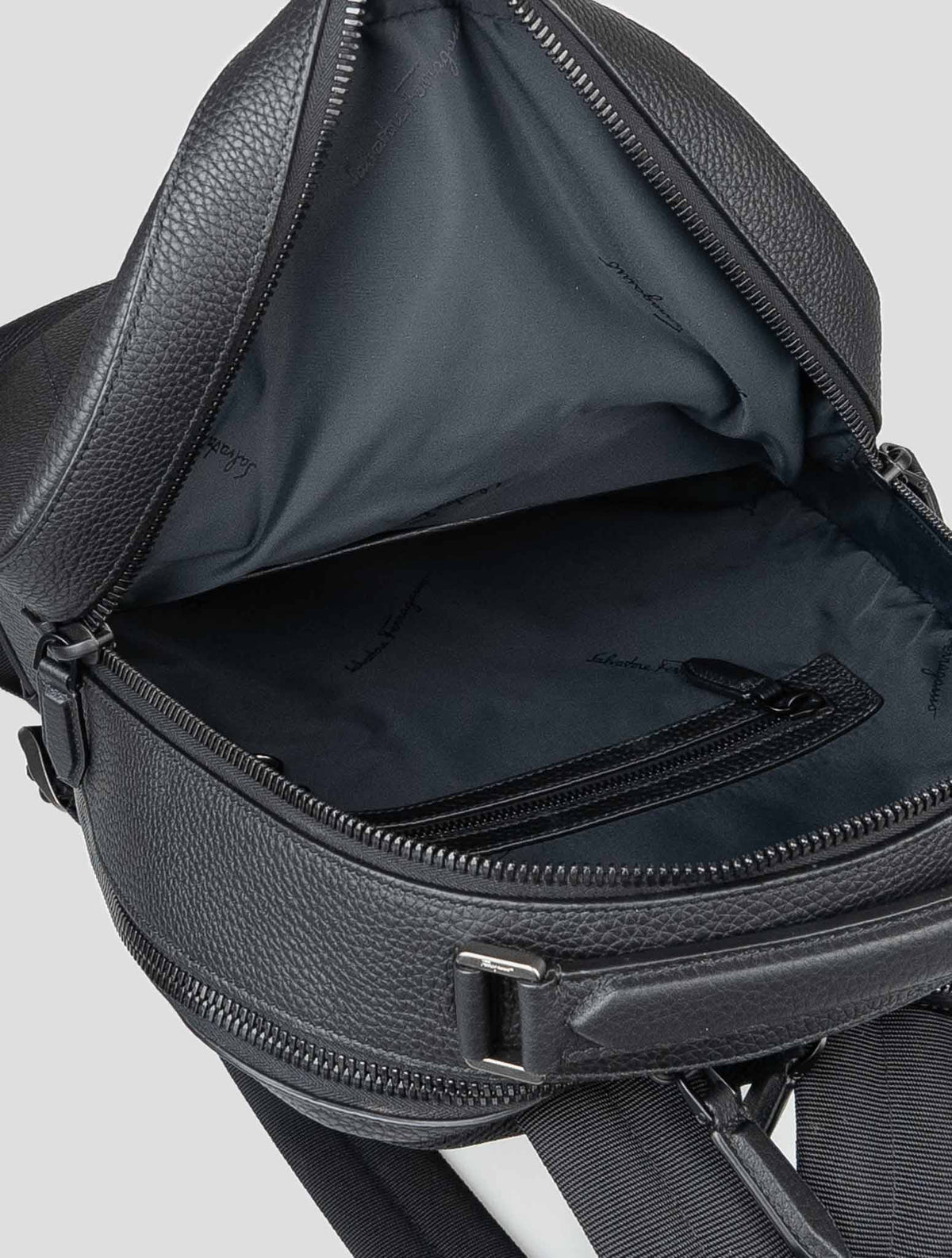 Ferragamo Black Leather Backpack Bag 5